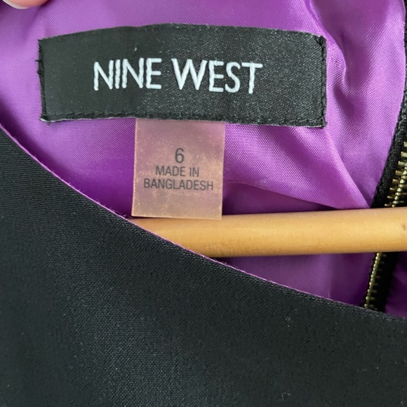 Nine West Purple & Black Dress Size 6 - Picture 3 of 6